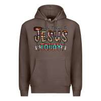 Coffee only talking jesus today Premium Hoodie - CowhideDigitalArt