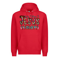Red only talking jesus today Premium Hoodie - CowhideDigitalArt