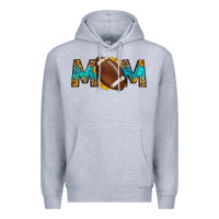 Heather Grey western mom american football Premium Hoodie - HRA Design Shop