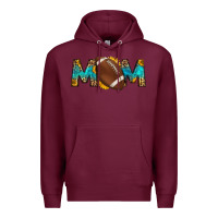 Burgundy western mom american football Premium Hoodie - HRA Design Shop