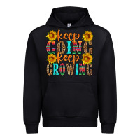Black keep going keep growing Urban Hoodie - HRA Design Shop
