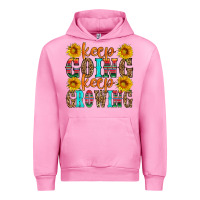 Fuchsia Pink keep going keep growing Urban Hoodie - HRA Design Shop