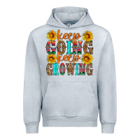 Heather Grey keep going keep growing Urban Hoodie - HRA Design Shop