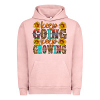 Pigment Salmon keep going keep growing Urban Hoodie - HRA Design Shop