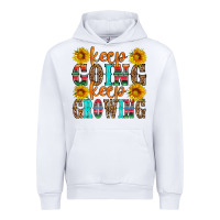White keep going keep growing Urban Hoodie - HRA Design Shop
