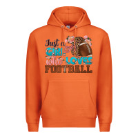 Carrot just a girl who loves football Premium Hoodie - HRA Design Shop
