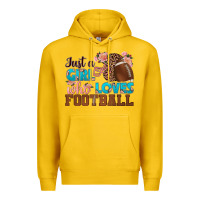 Lemon just a girl who loves football Premium Hoodie - HRA Design Shop