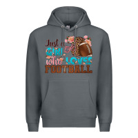 Rock just a girl who loves football Premium Hoodie - HRA Design Shop