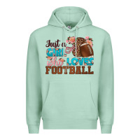 Seafoam just a girl who loves football Premium Hoodie - HRA Design Shop