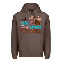 Coffee just a girl who loves football Premium Hoodie - HRA Design Shop