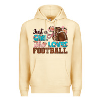 Pina Colada just a girl who loves football Premium Hoodie - HRA Design Shop