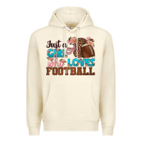 Sandshell just a girl who loves football Premium Hoodie - HRA Design Shop