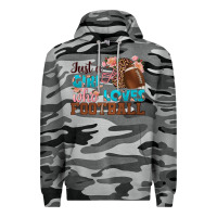 Slate Camo just a girl who loves football Premium Hoodie - HRA Design Shop