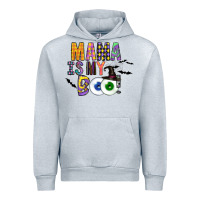 Heather Grey Mama is my Boo Urban Hoodie - CowhideDigitalArt