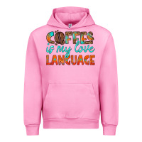 Fuchsia Pink coffee is my love language Urban Hoodie - HRA Design Shop