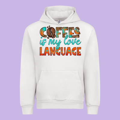 Coffee Is My Love Language Urban Hoodie Designed By Hra Design Shop