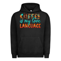 Pigment Black coffee is my love language Urban Hoodie - HRA Design Shop