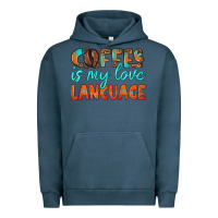 Pigment Midnight Navy coffee is my love language Urban Hoodie - HRA Design Shop