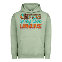 Pigment Oil Green coffee is my love language Urban Hoodie - HRA Design Shop