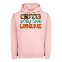 Pigment Salmon coffee is my love language Urban Hoodie - HRA Design Shop