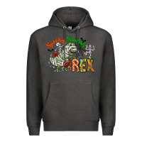 Charcoal Heather spooky sourus Premium Hoodie - CowhideDigitalArt