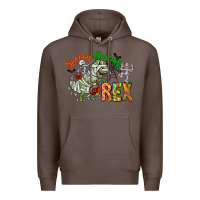 Coffee spooky sourus Premium Hoodie - CowhideDigitalArt