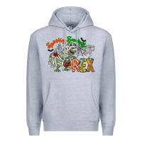 Heather Grey spooky sourus Premium Hoodie - CowhideDigitalArt