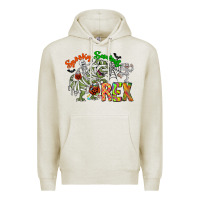 Oatmeal Heather spooky sourus Premium Hoodie - CowhideDigitalArt