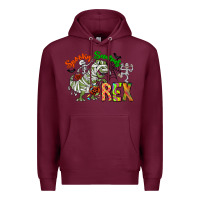 Burgundy spooky sourus Premium Hoodie - CowhideDigitalArt