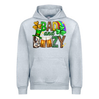 Heather Grey Bad and boozy st. patricks day Urban Hoodie - Neo Western