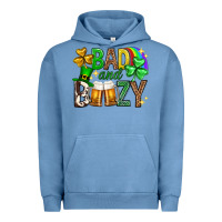 Pigment Pebble Blue Bad and boozy st. patricks day Urban Hoodie - Neo Western