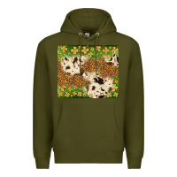Army Green St. Patrick's Day shamrock tumbler Premium Hoodie - Neo Western