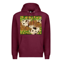 Burgundy St. Patrick's Day shamrock tumbler Premium Hoodie - Neo Western