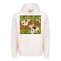 Pale Pink St. Patrick's Day shamrock tumbler Premium Hoodie - Neo Western
