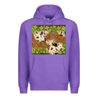 Purple St. Patrick's Day shamrock tumbler Premium Hoodie - Neo Western