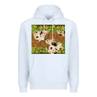 White St. Patrick's Day shamrock tumbler Premium Hoodie - Neo Western