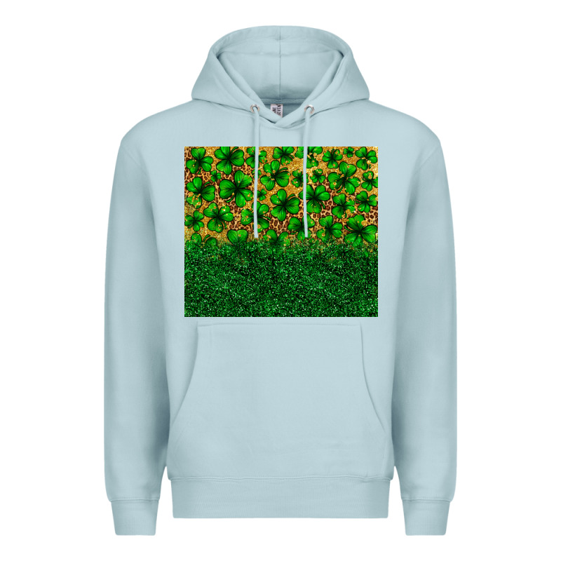 St. Patrick's Day Shamrock Leopard  Tumbler Premium Hoodie by Neo Western | Teevron
