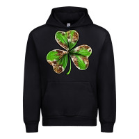 Black Cowhide leopard shamrock 4th of july Urban Hoodie - Neo Western