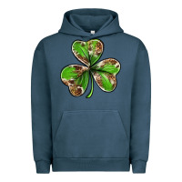 Pigment Midnight Navy Cowhide leopard shamrock 4th of july Urban Hoodie - Neo Western