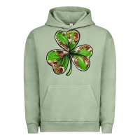 Pigment Oil Green Cowhide leopard shamrock 4th of july Urban Hoodie - Neo Western