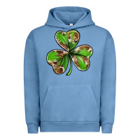 Pigment Pebble Blue Cowhide leopard shamrock 4th of july Urban Hoodie - Neo Western