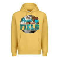 Antique Gold my heart is on that field soccer Premium Hoodie - HRA Design Shop