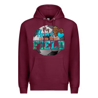 Burgundy my heart is on that field soccer Premium Hoodie - HRA Design Shop