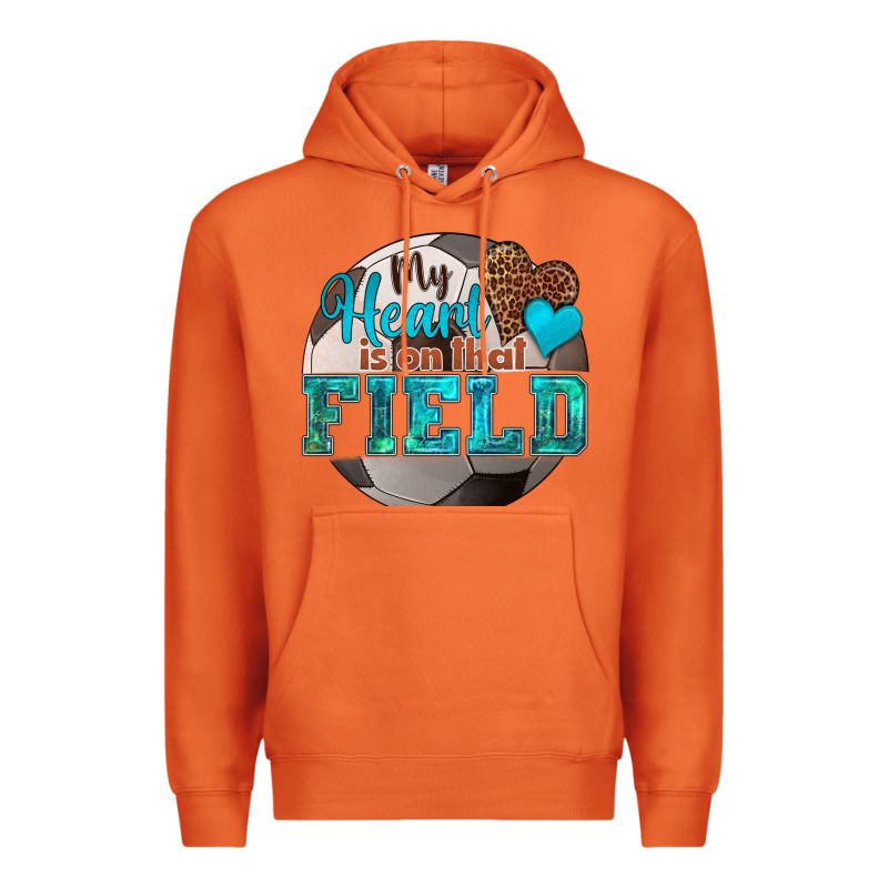 My Heart Is On That Field Soccer Premium Hoodie by HRA Design Shop | Teevron