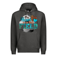 Charcoal Heather my heart is on that field soccer Premium Hoodie - HRA Design Shop