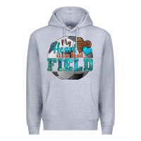 Heather Grey my heart is on that field soccer Premium Hoodie - HRA Design Shop