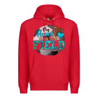 Red my heart is on that field soccer Premium Hoodie - HRA Design Shop