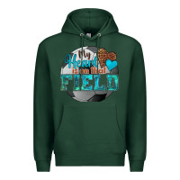 Sports Green my heart is on that field soccer Premium Hoodie - HRA Design Shop