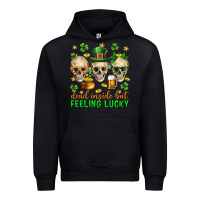 Black Dead inside but feeling lucky st. patricks day Urban Hoodie - Neo Western