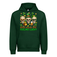 Forest Green Dead inside but feeling lucky st. patricks day Urban Hoodie - Neo Western